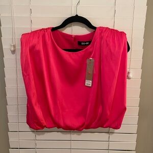 Bright Pink Silk Top
